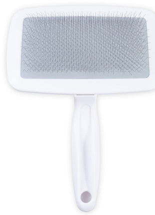 DoggyMan | Soft Slicker Brush weiß | exklusive Bürsten für Hunde und Katzen