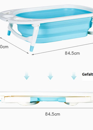 Foldable dog bathtub with feet and drain 