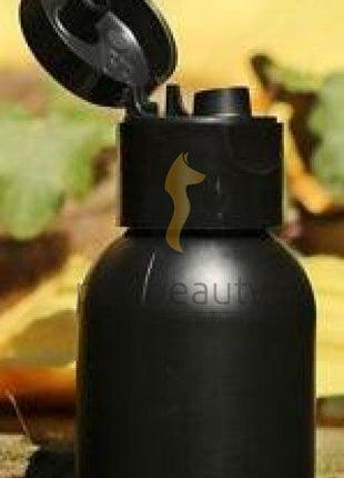 plastic bottle | 200ml | black| including hinged lid closure