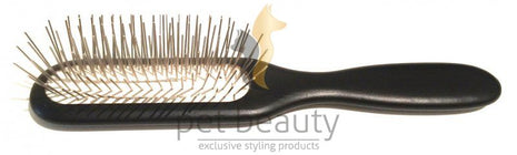 Hundebürste PET BEAUTY PREMIUM | 27 mm Metallstifte | schwarz | schmal