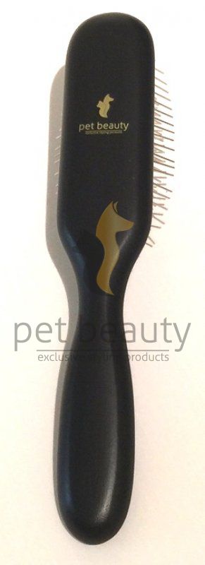 Hundebürste PET BEAUTY PREMIUM | 27 mm Metallstifte | schwarz | schmal