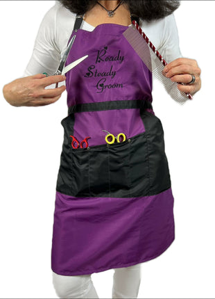 pet beauty hairdressing apron Violet