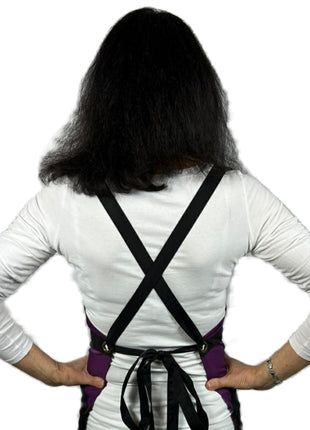 pet beauty hairdressing apron Violet with cross straps
