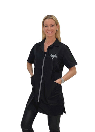 pet beauty smock Moderna black